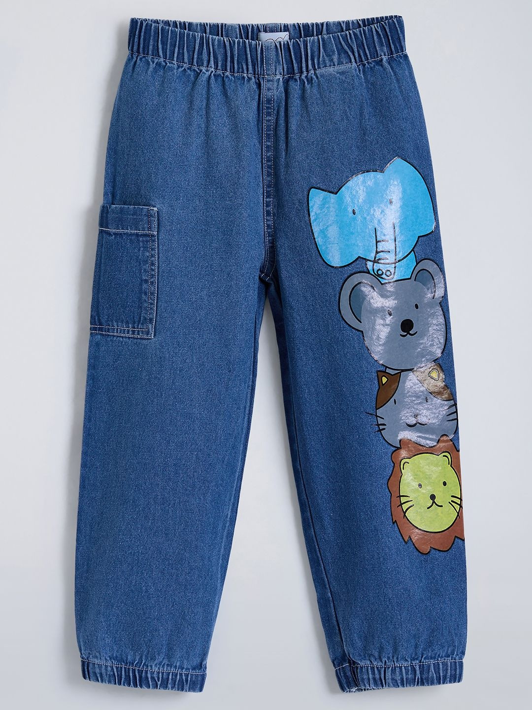 Hopscotch Animal High-Rise Regular Fit Stretchable Jeans