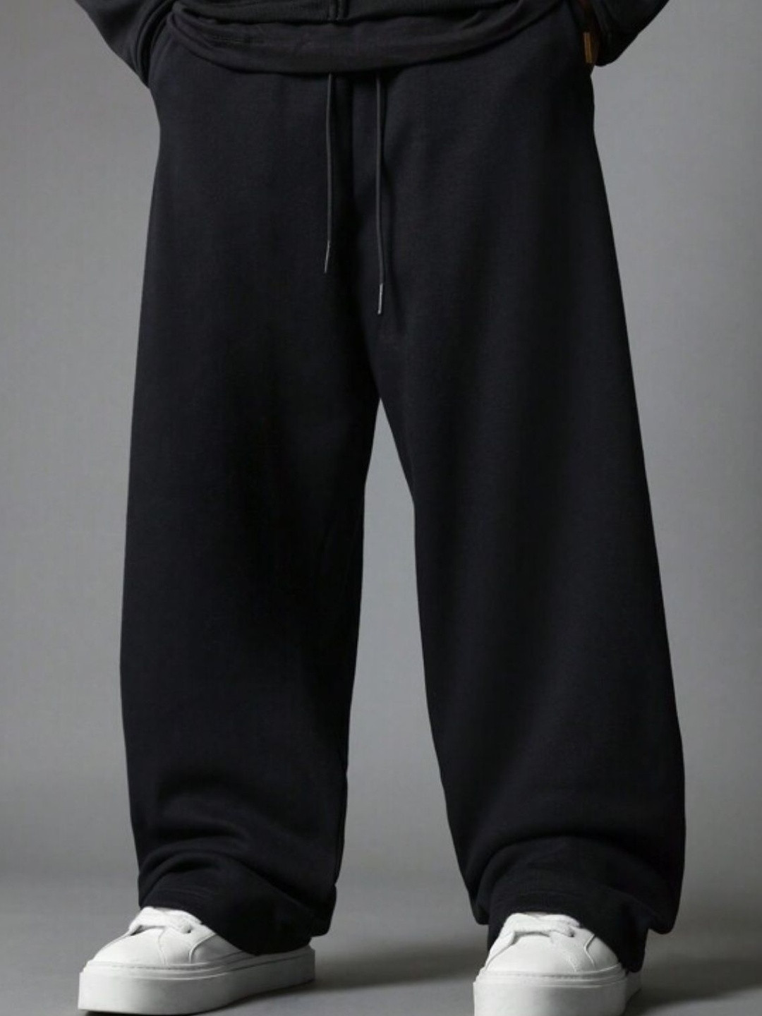 Dopestar Men Relaxed Wide Leg Easy Wash Trousers
