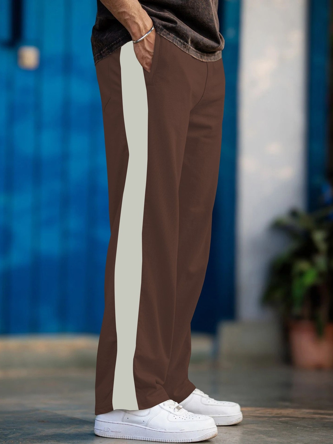 HAPPY KHAJANA Men Relaxed Fit Colourblocked Track Pants
