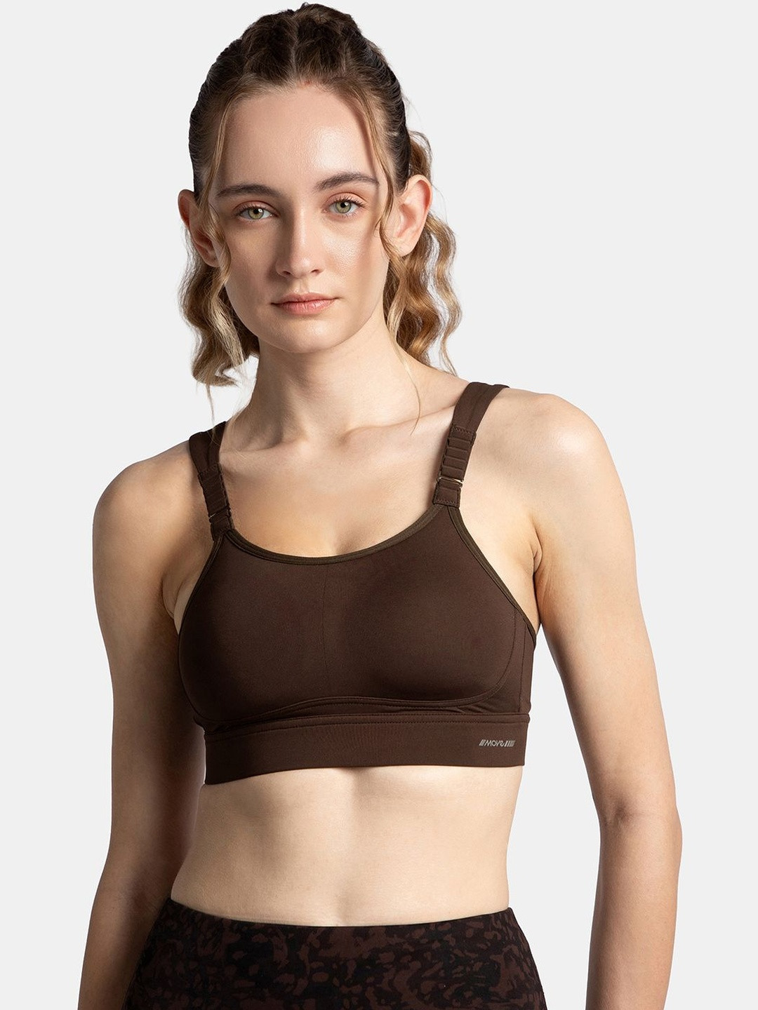 Wirefree Padded Soft Touch Microfiber Active Wear Racerback Sports Bra - MI16