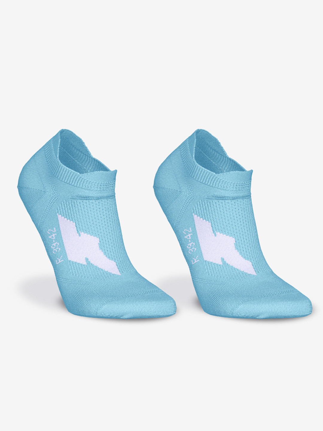 Decathlon Kiprun - Adults Blue Run500 Moisture Managing Running Socks Pack of 2