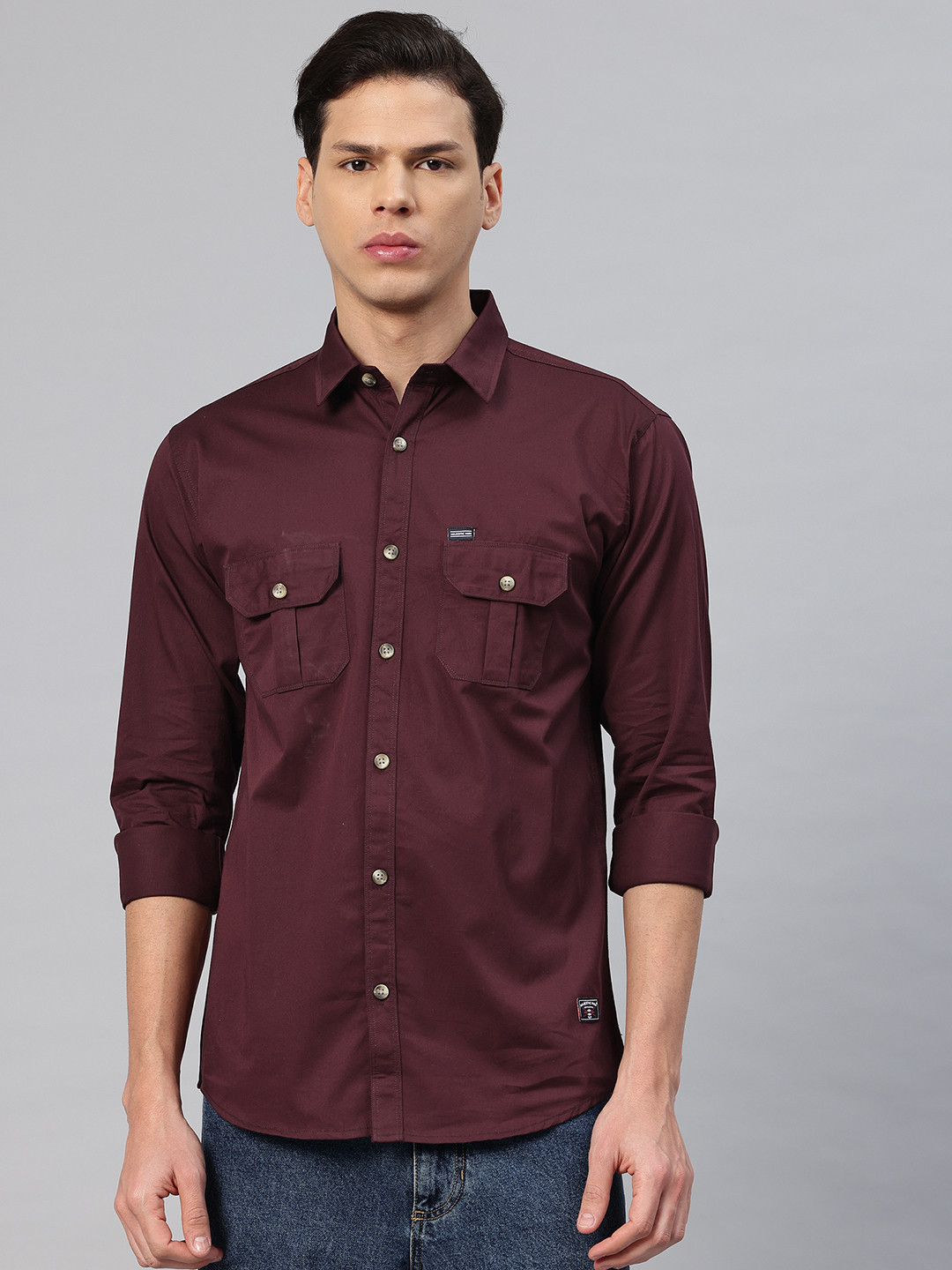 Majestic Man Pure Cotton Slim Fit Casual Shirt