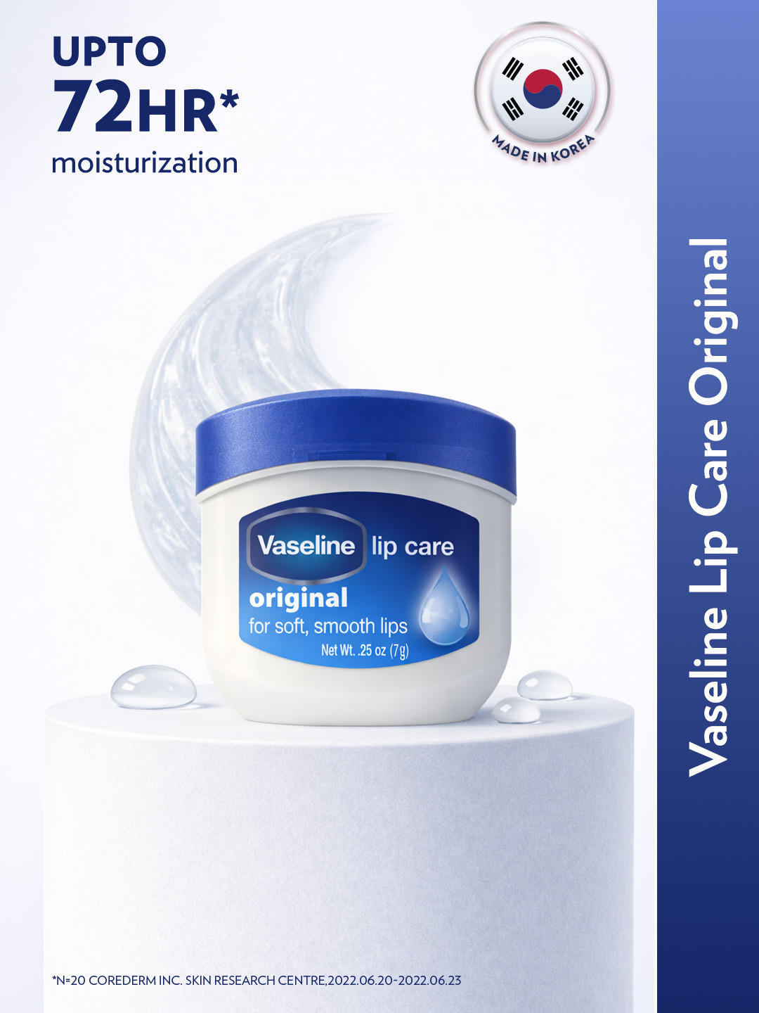 Vaseline Lip Care Clear Lip Balm for 72Hr Moisturization 7g - Original