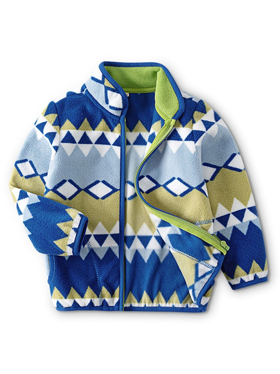 Hopscotch Geometric Textured Full-Sleeve Jacket