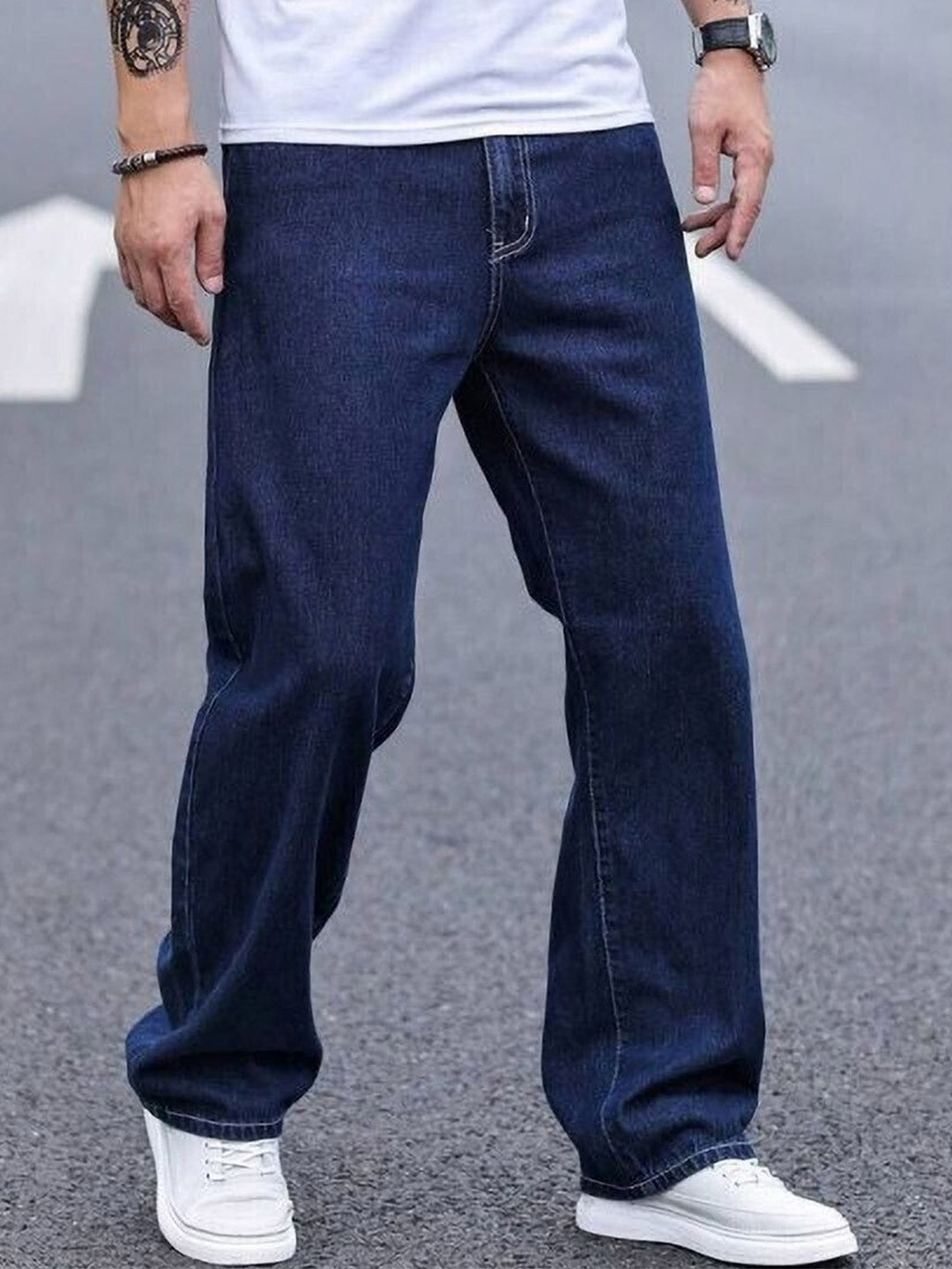 Podge Men Relaxed Fit Mid-Rise Stretchable Jeans