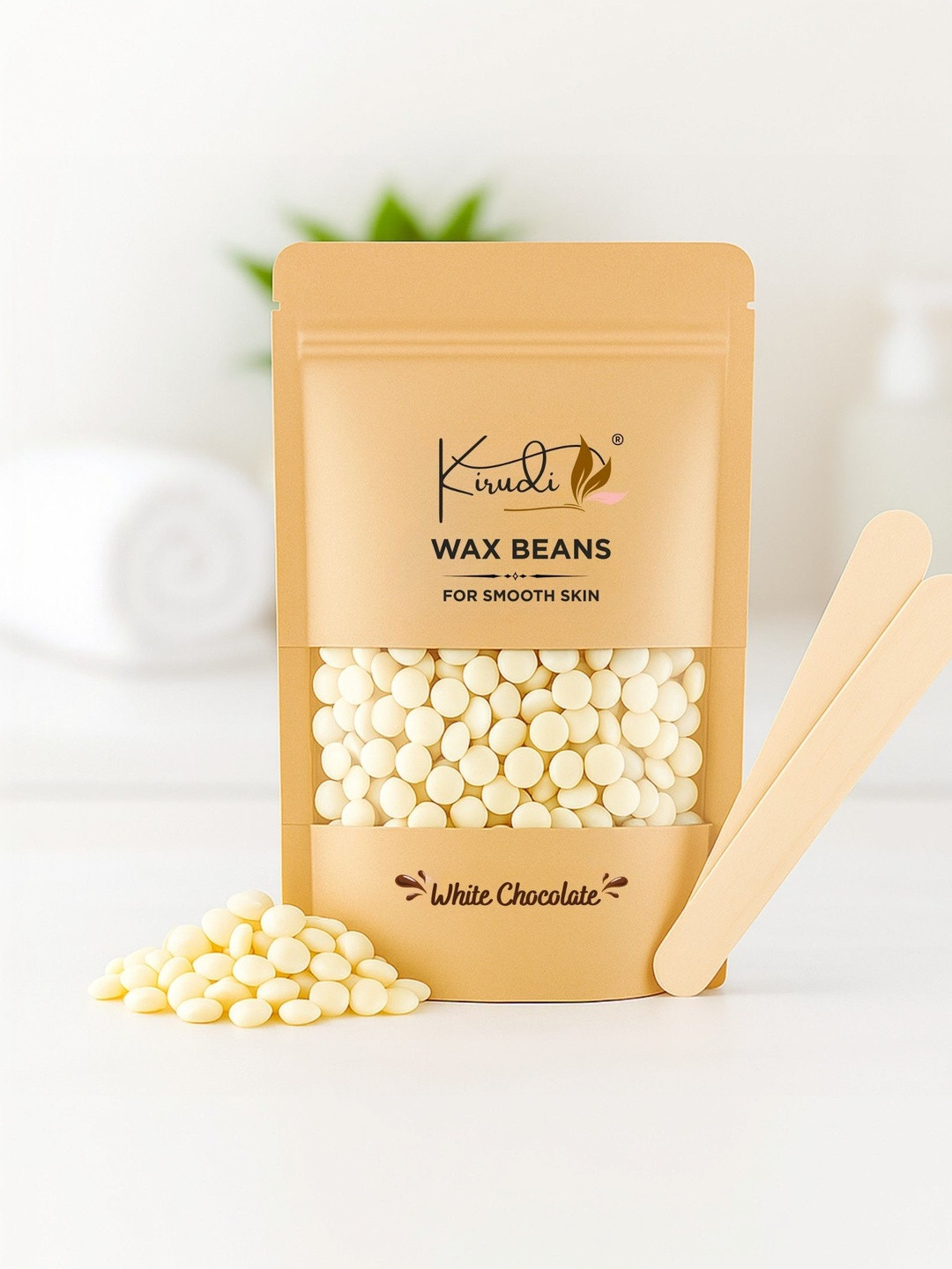 KIRUDI White Chocolate Brazilian Stripless & Painless Hard Wax Beans-800g