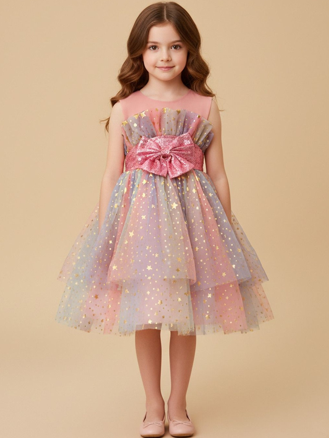 Sparklepop Embellished Fit & Flare Midi Dress