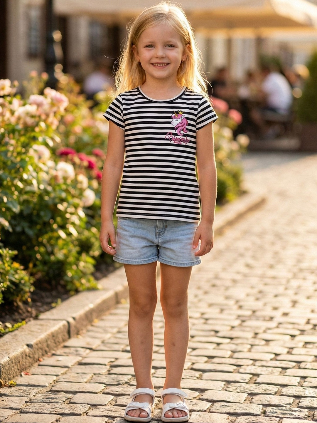 TRUFFLES Girls Striped T-Shirt