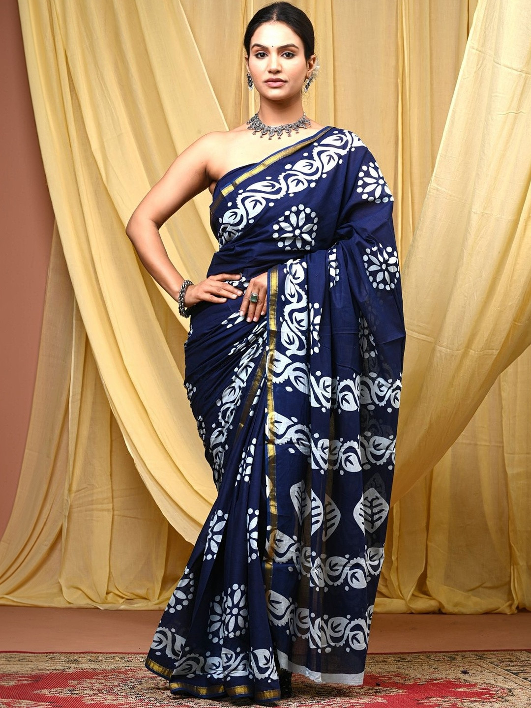 RAMNATHS Batik Pure Cotton Handloom Saree