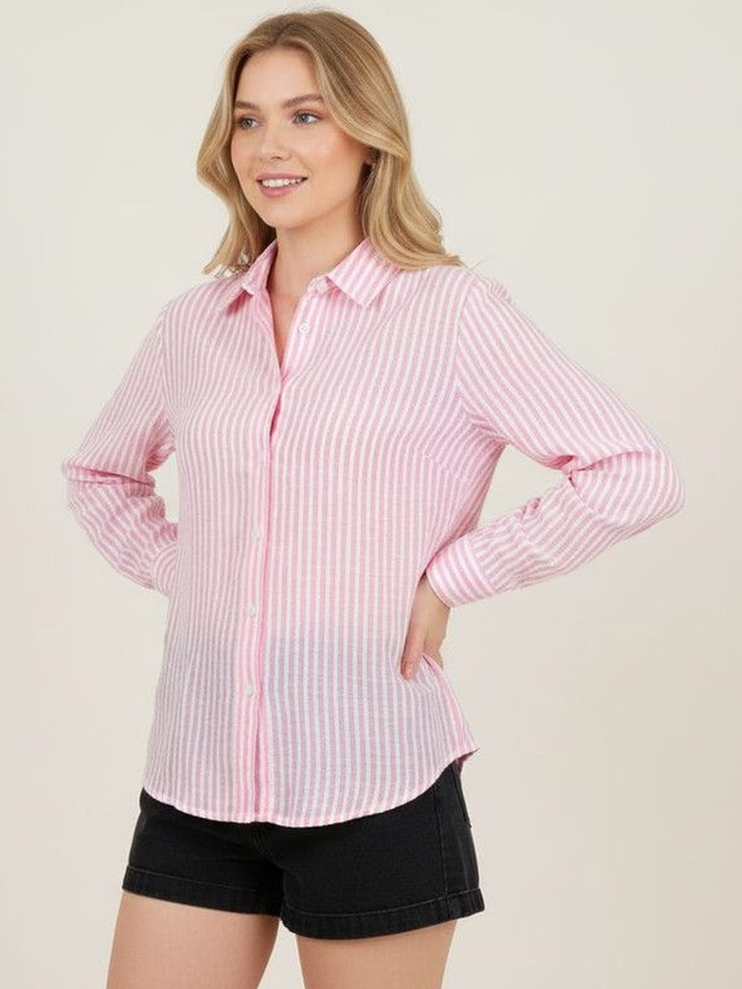 BuaGi Collection Women Striped Casual Shirt