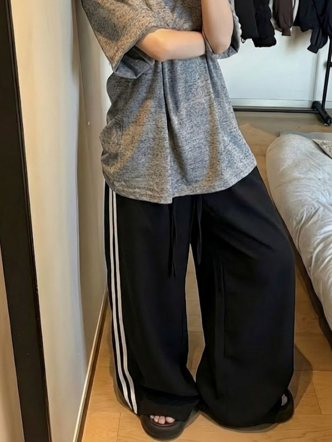 dockstreet Women Wide Leg Track Pants