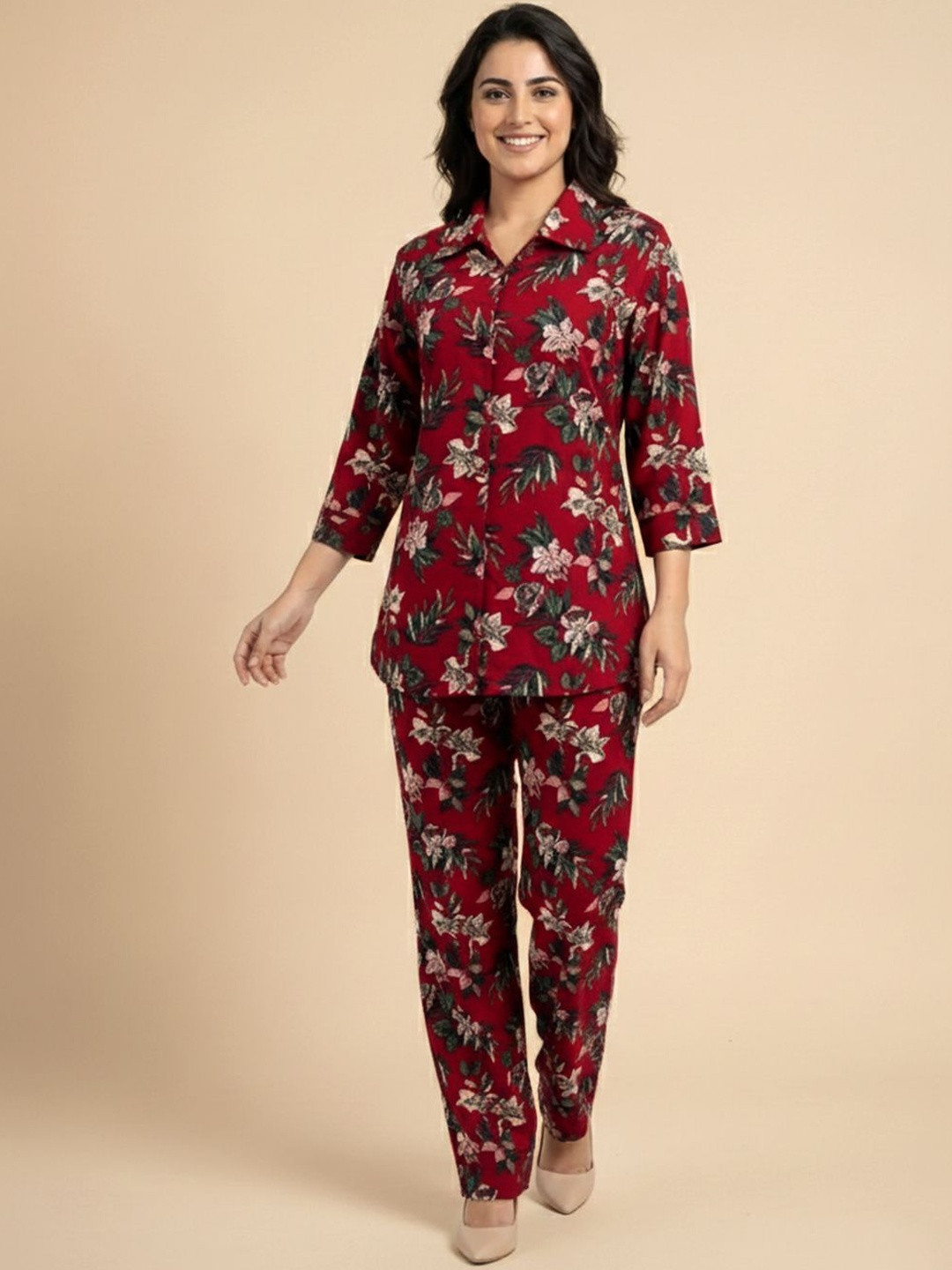 LYRA Floral Printed Shirt with Trousers