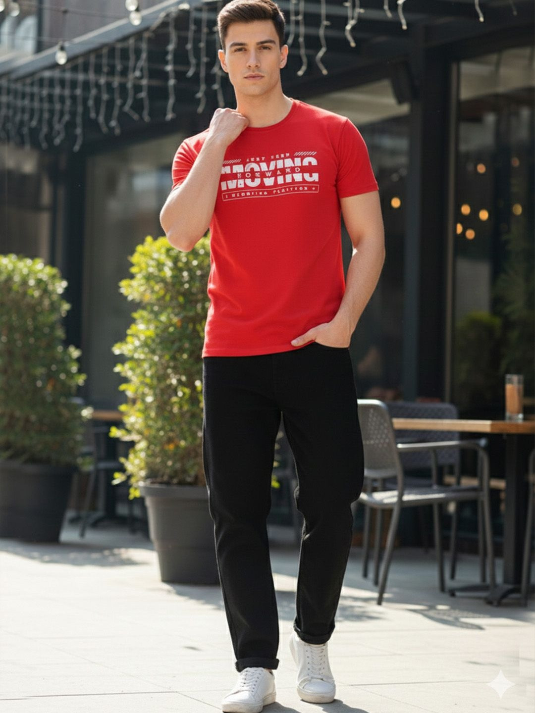 ST Trends Men Typography Printed T-shirt