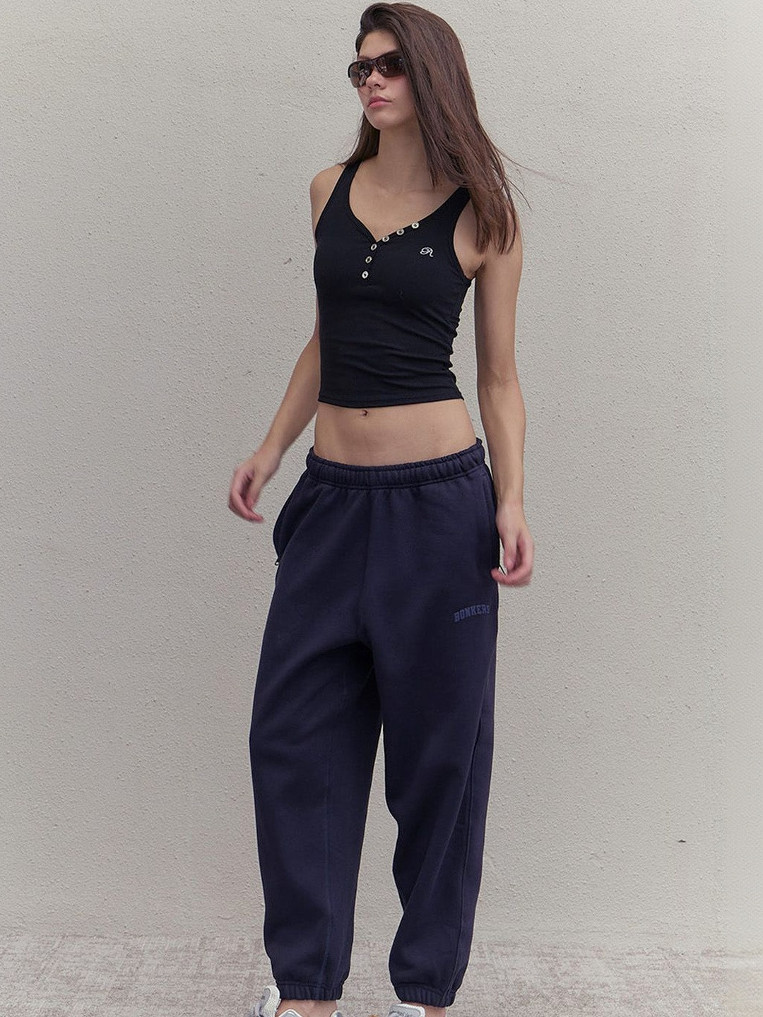 Bonkers Corner Navy Blue Cuffed Joggers