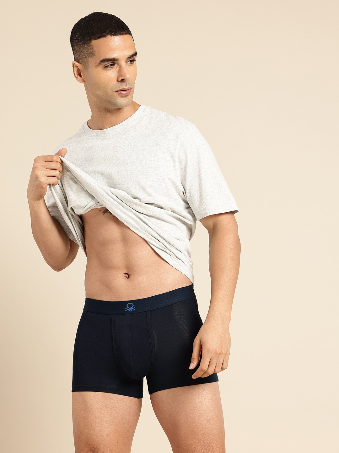 United Colors of Benetton Men Solid Knitted Trunks