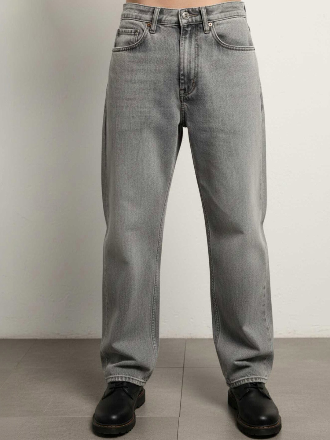 BREXX Men Comfort Mid-Rise Light Fade Stretchable Jeans