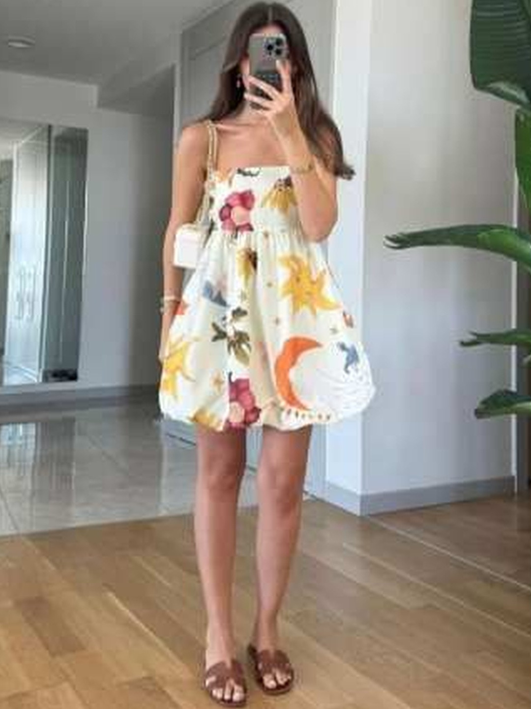 LUXEBYFLAVIA Print A-Line Mini Dress