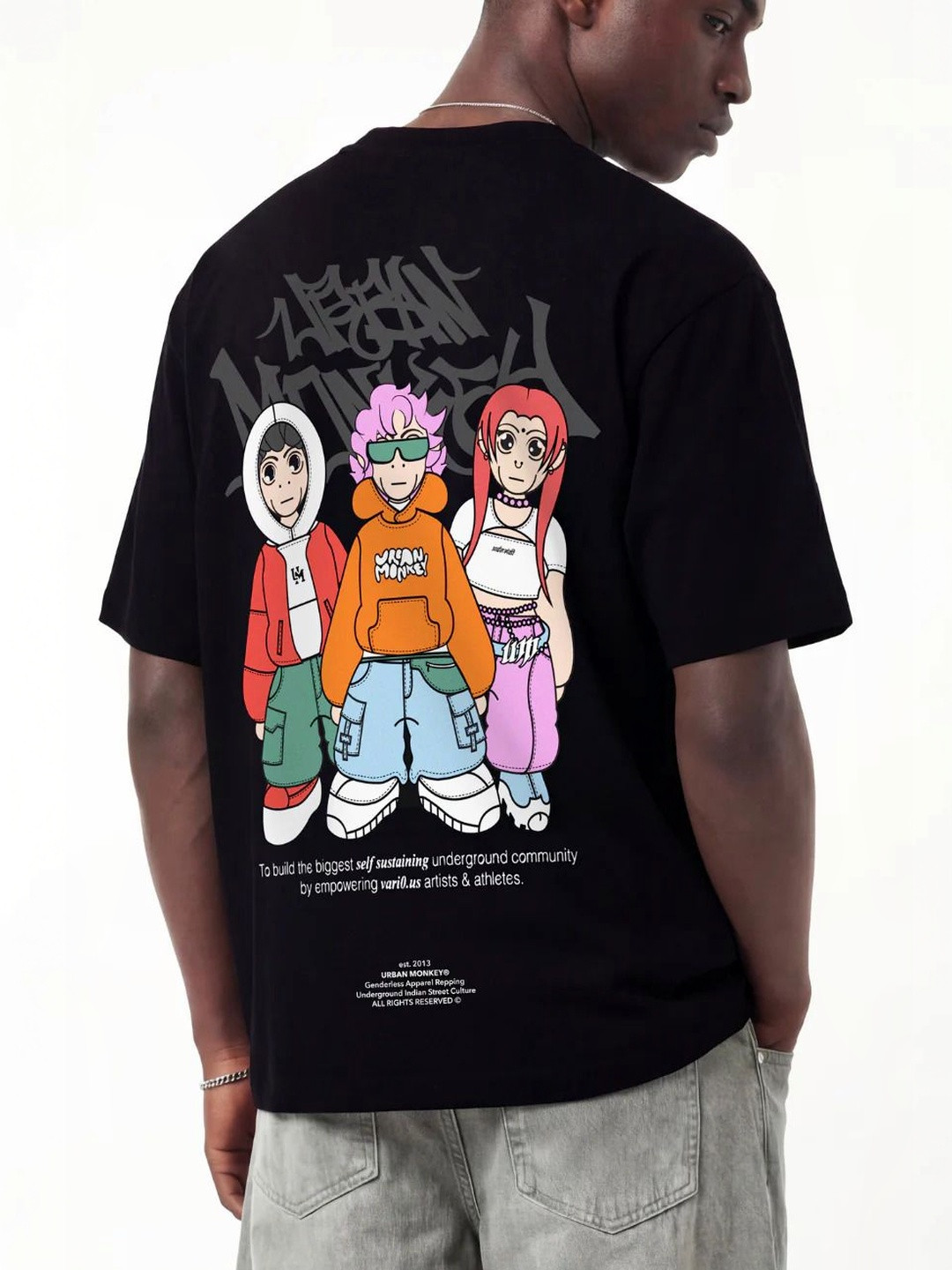 Urban Monkey Unisex Printed T-shirt