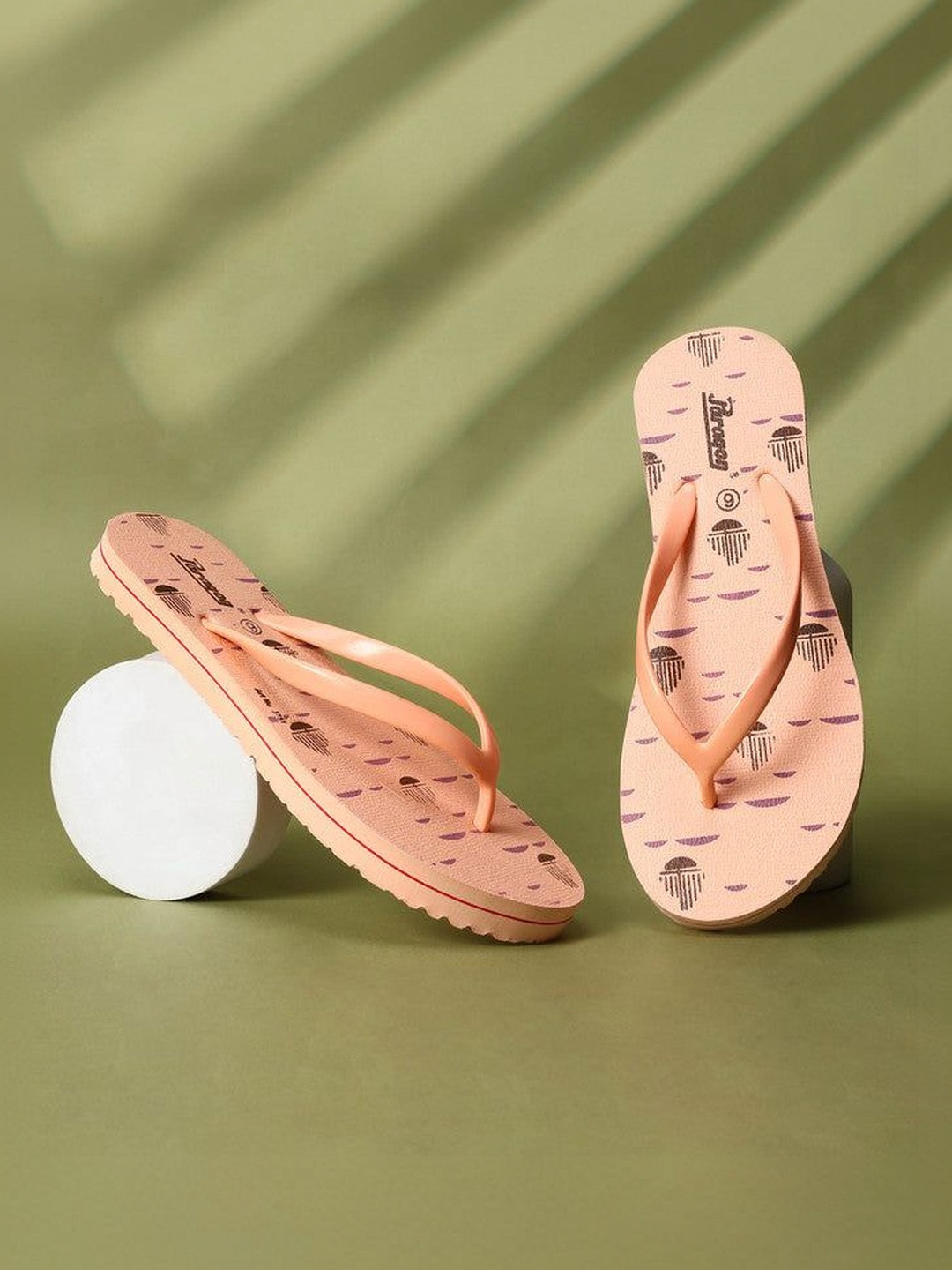 Paragon Women Printed Rubber Thong Flip-Flops