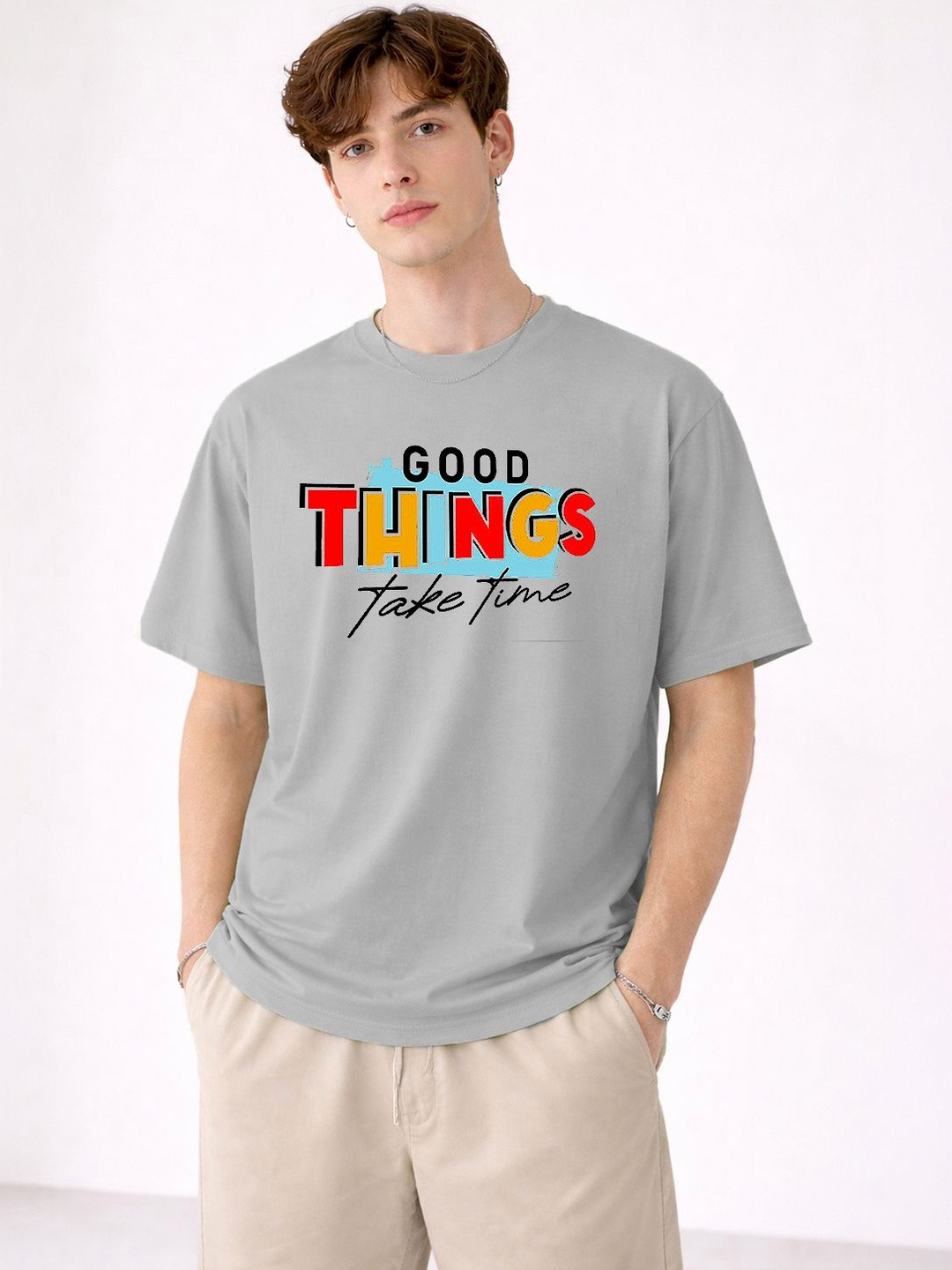 INVICTUS Men Drop-Shoulder Sleeves T-shirt