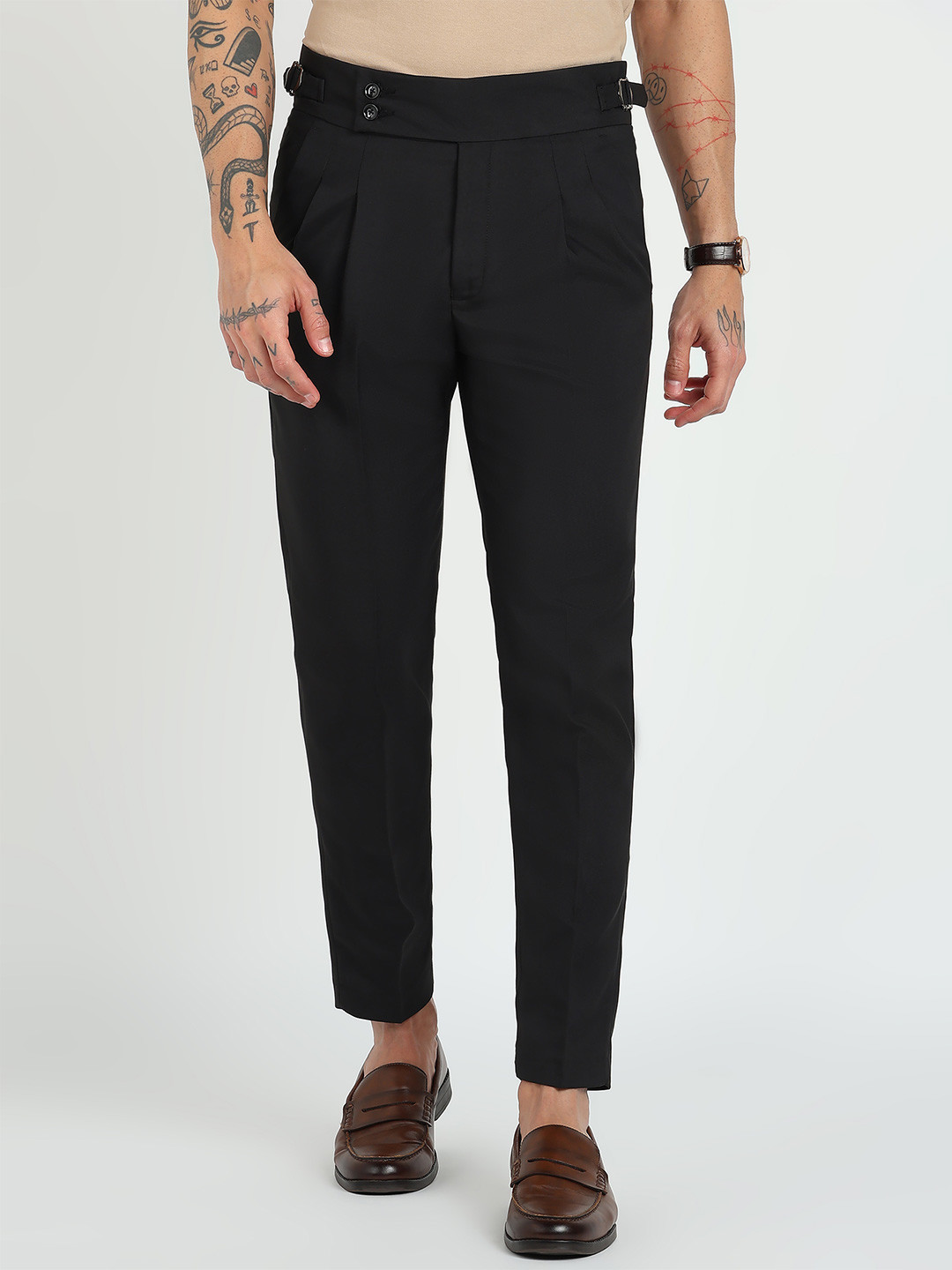 MANCREW Men Original Wrinkle Free Pleated Gurkha Pants