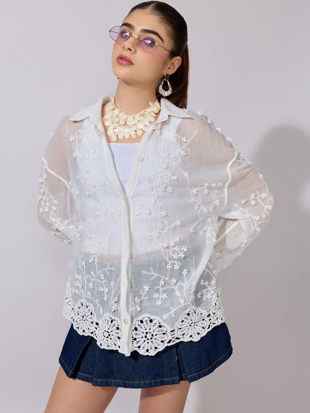 SHOWOFFFF Women Floral Casual Shirt