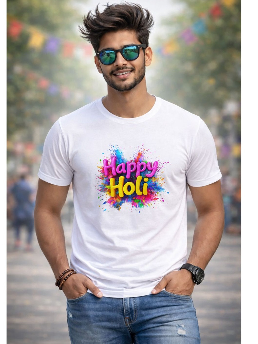 Triptee Men Typography Printed Pure Cotton T-shirt