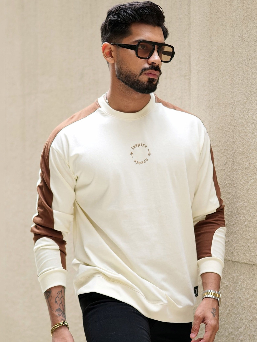 Maniac Men Colourblocked T-shirt
