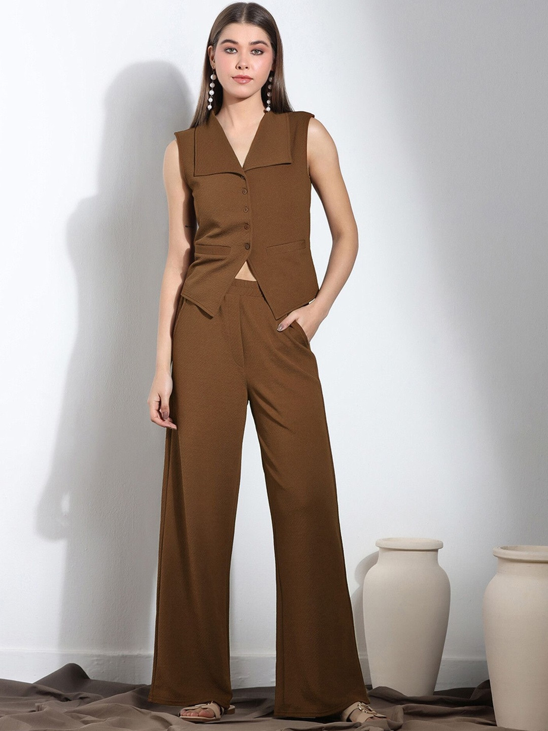Selvia Solid Top with Trousers