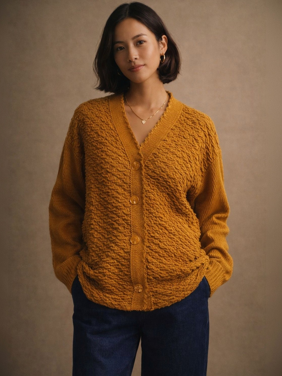 Aarika Women Cable Knit Cardigan