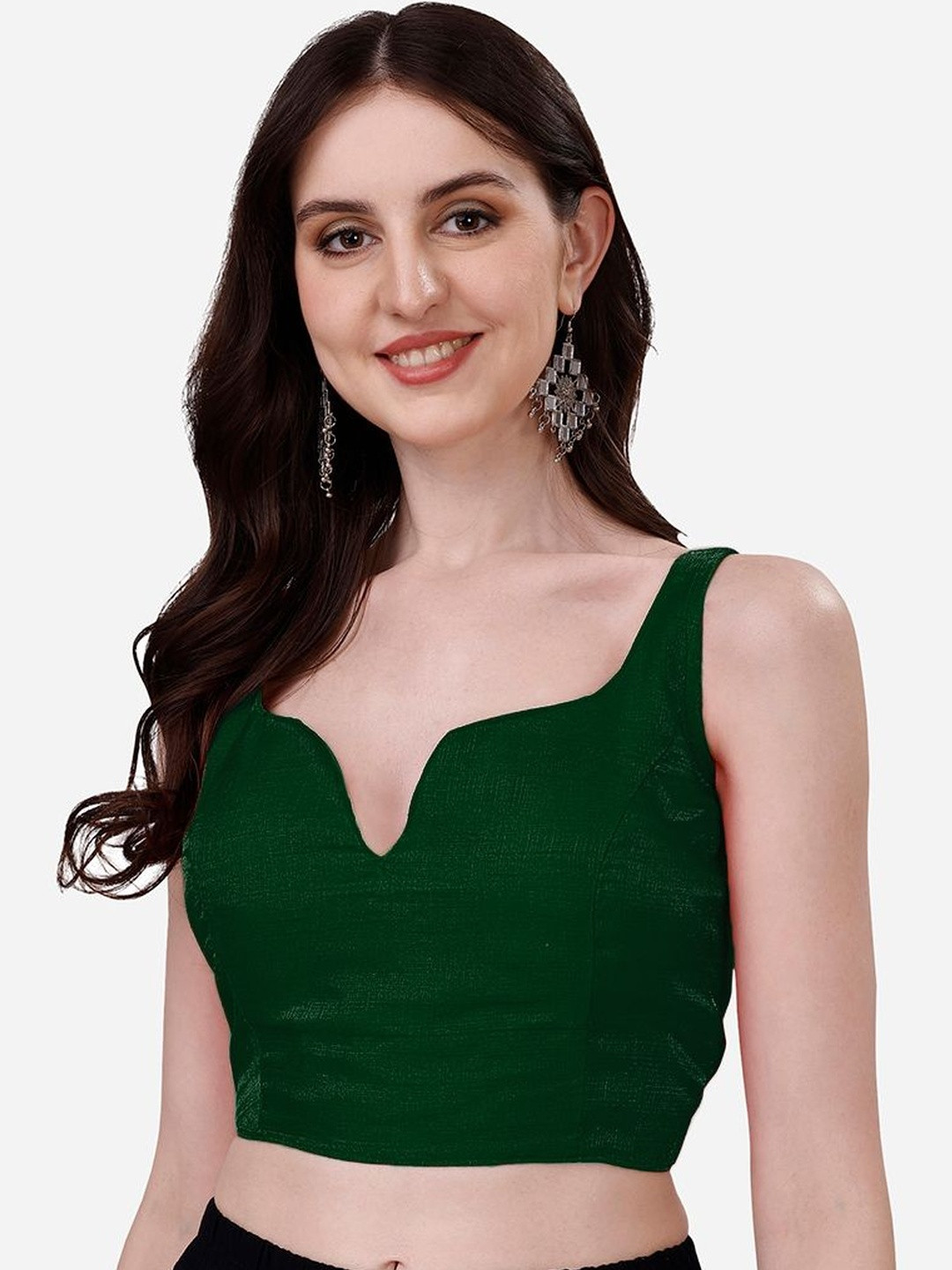 HERE&NOW Dupion Solid Saree Blouse
