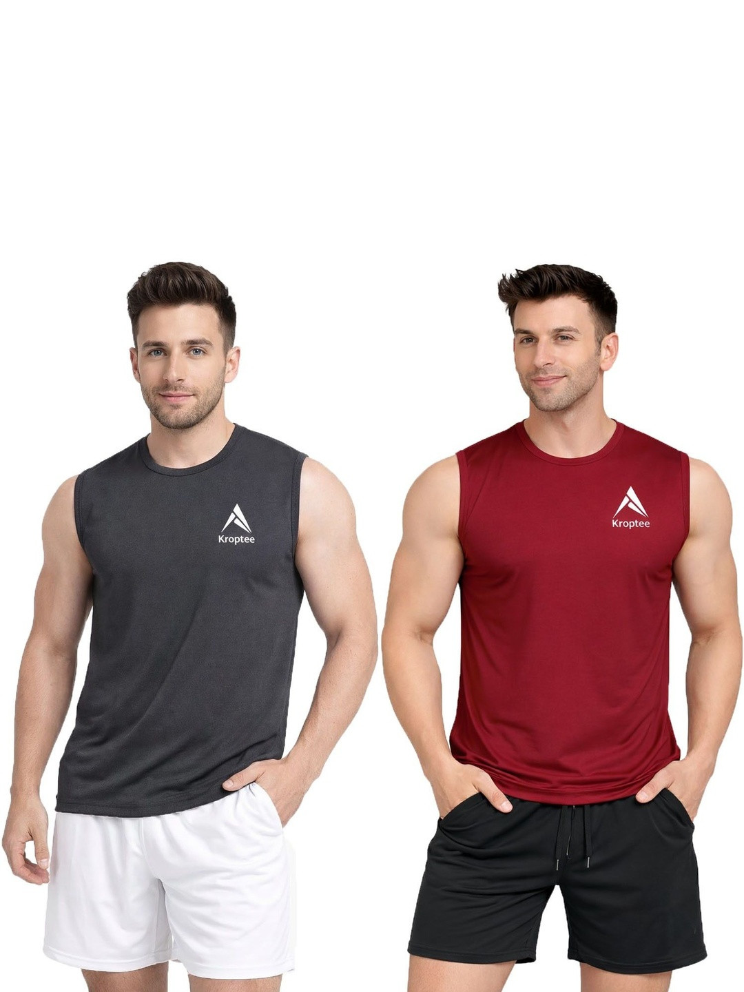 Kroptee Pack of 2 Gym Vest