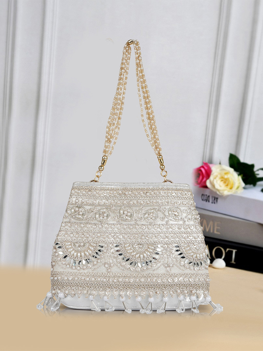 NEVIS Embroidered Potli Clutch