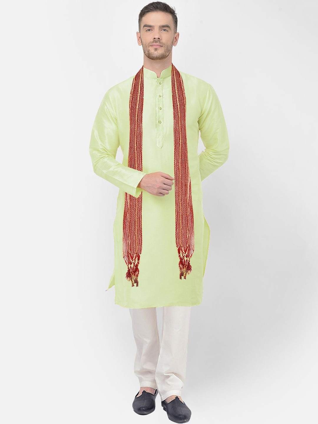 SG LEMAN Men Regular Kurta with Pyjamas & With Dupatta