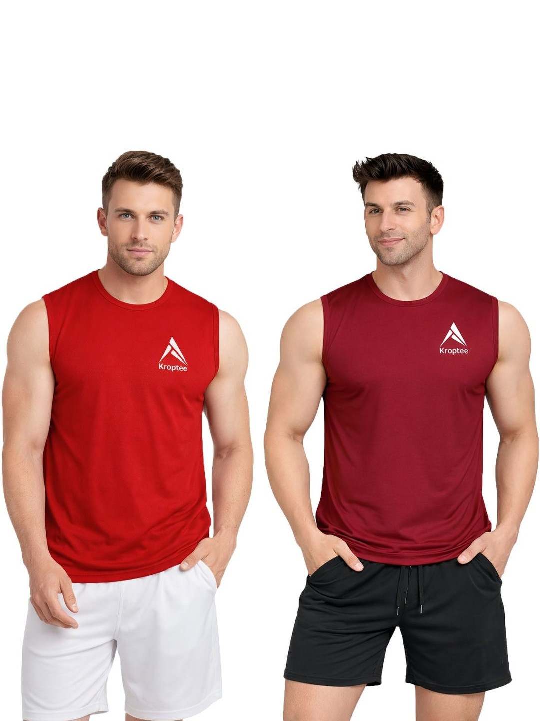 Kroptee Pack of 2 Gym Vest
