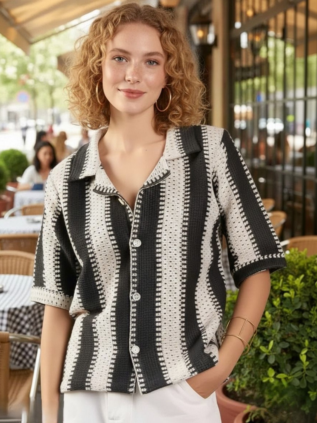 Lahaba Women Striped Casual Shirt
