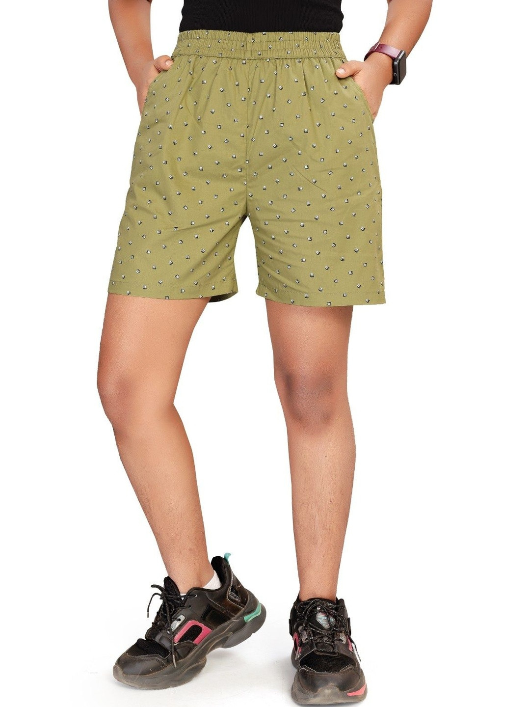 UNOseven Girls Printed Cotton Shorts