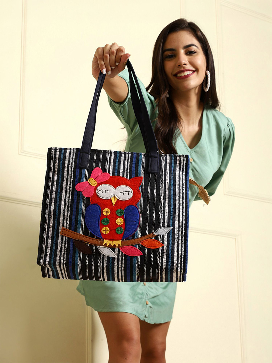ENSAC Striped Tote Bag