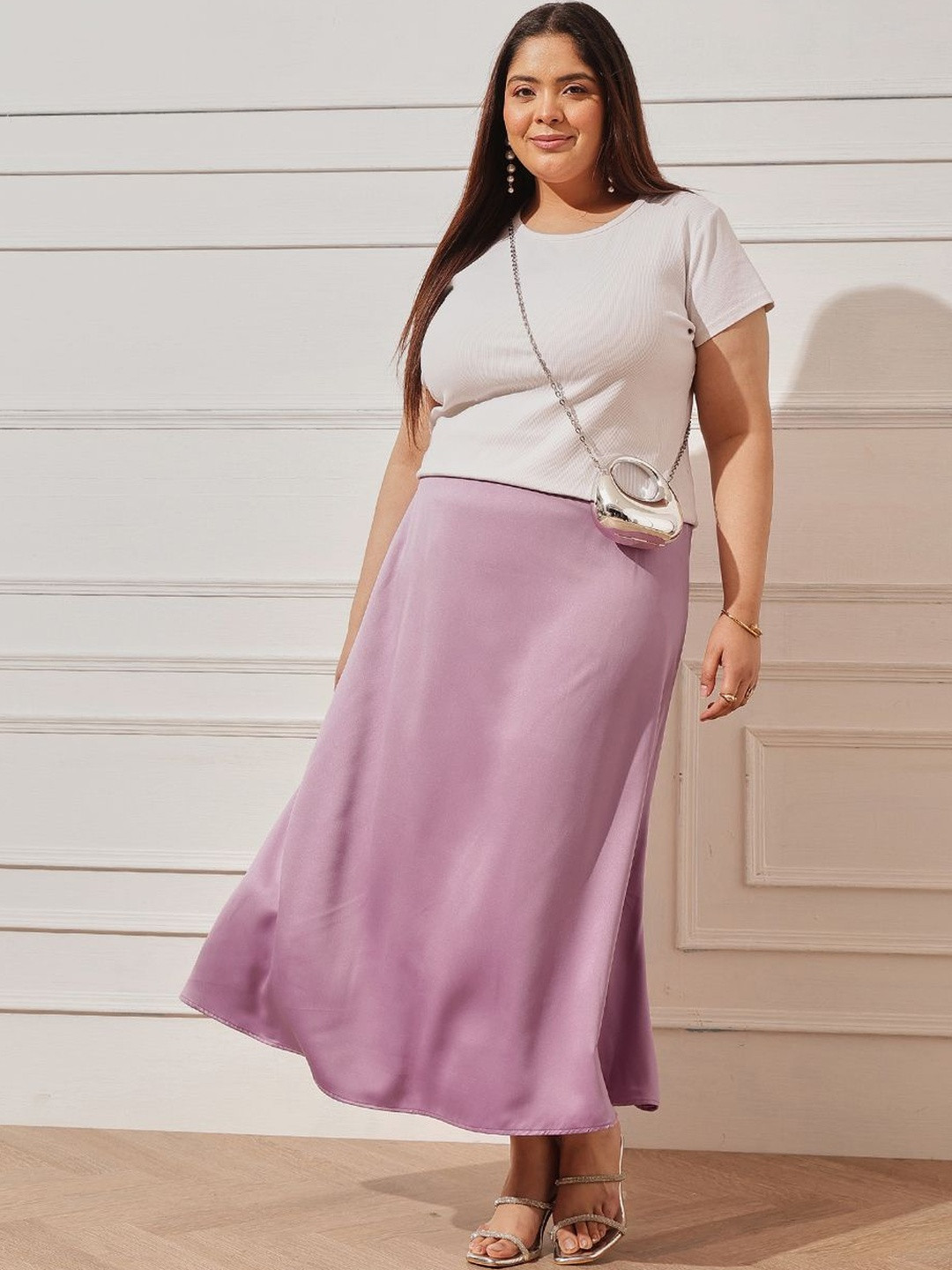 CURVY STREET Women Satin Maxi Fashion