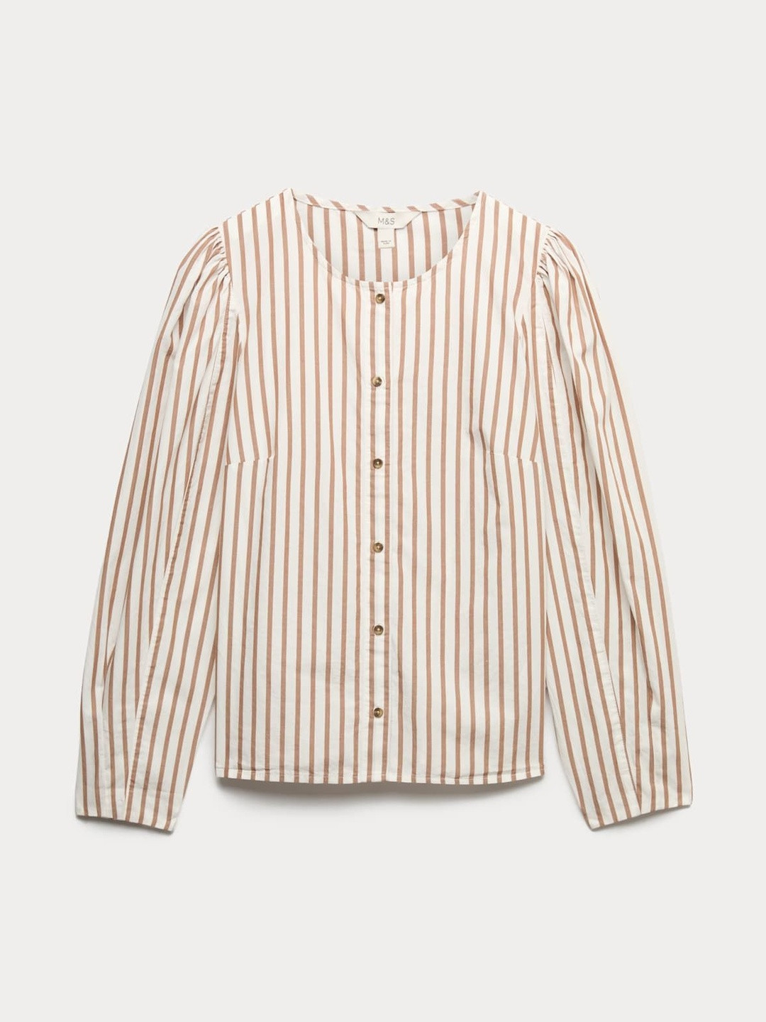Marks & Spencer Pure Cotton Printed Button Through Blouse