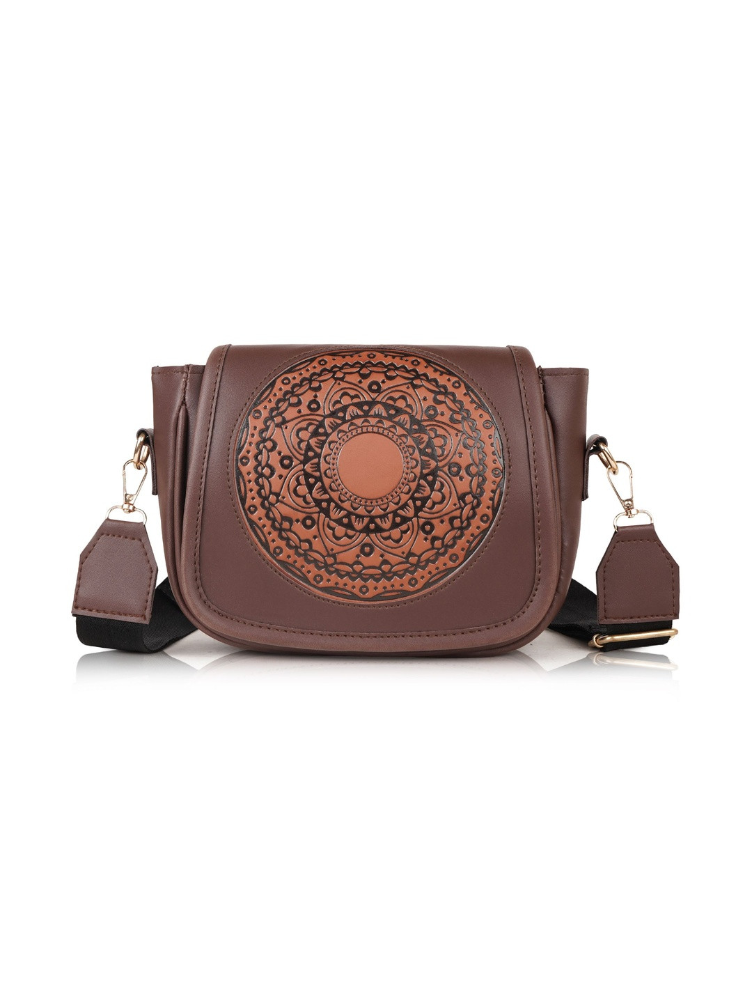 YOYOWING Geometric Printed PU Sling Bag