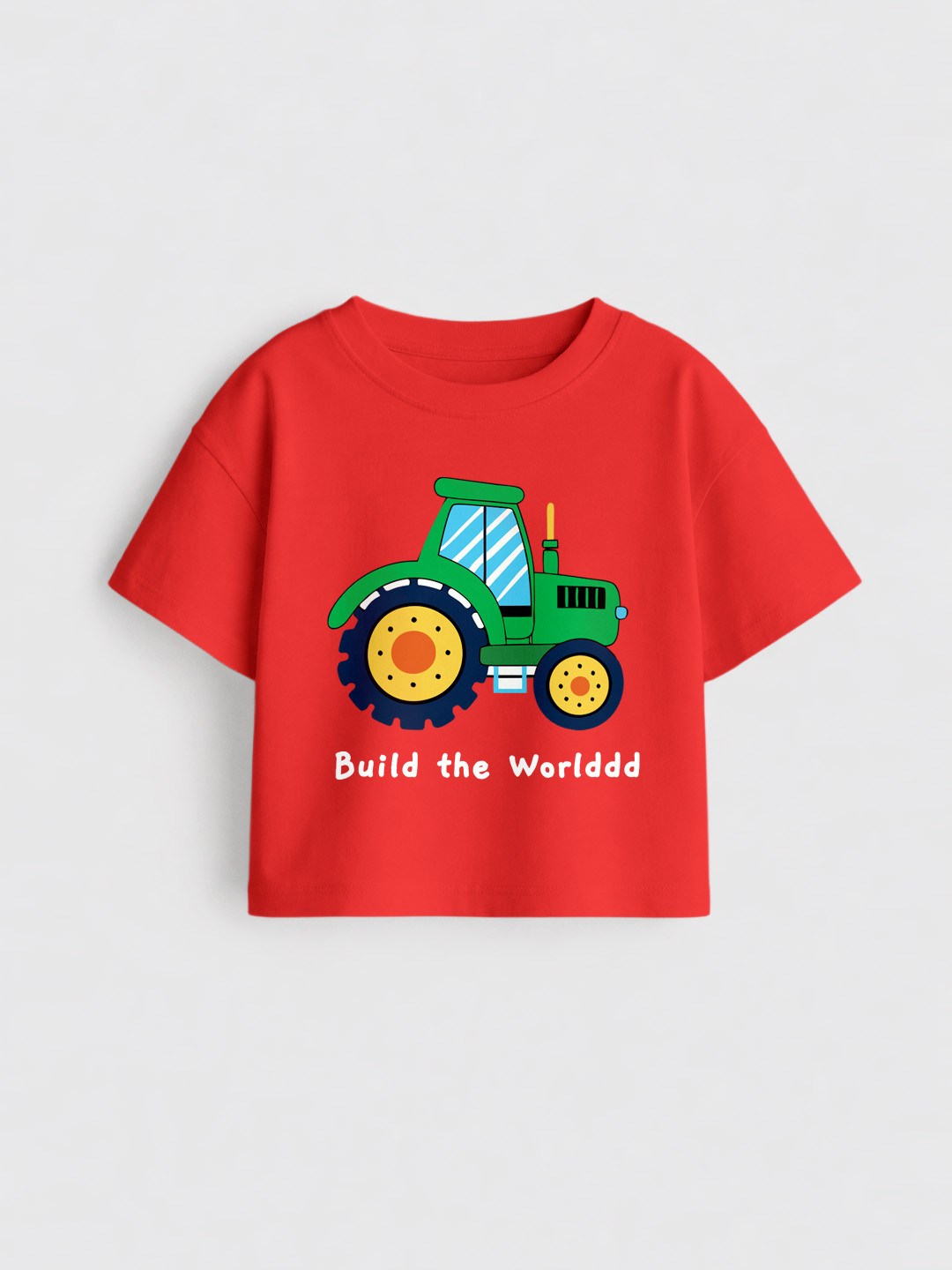 Guugly Wuugly Boys Build The Worlddd Printed Cotton T-shirt
