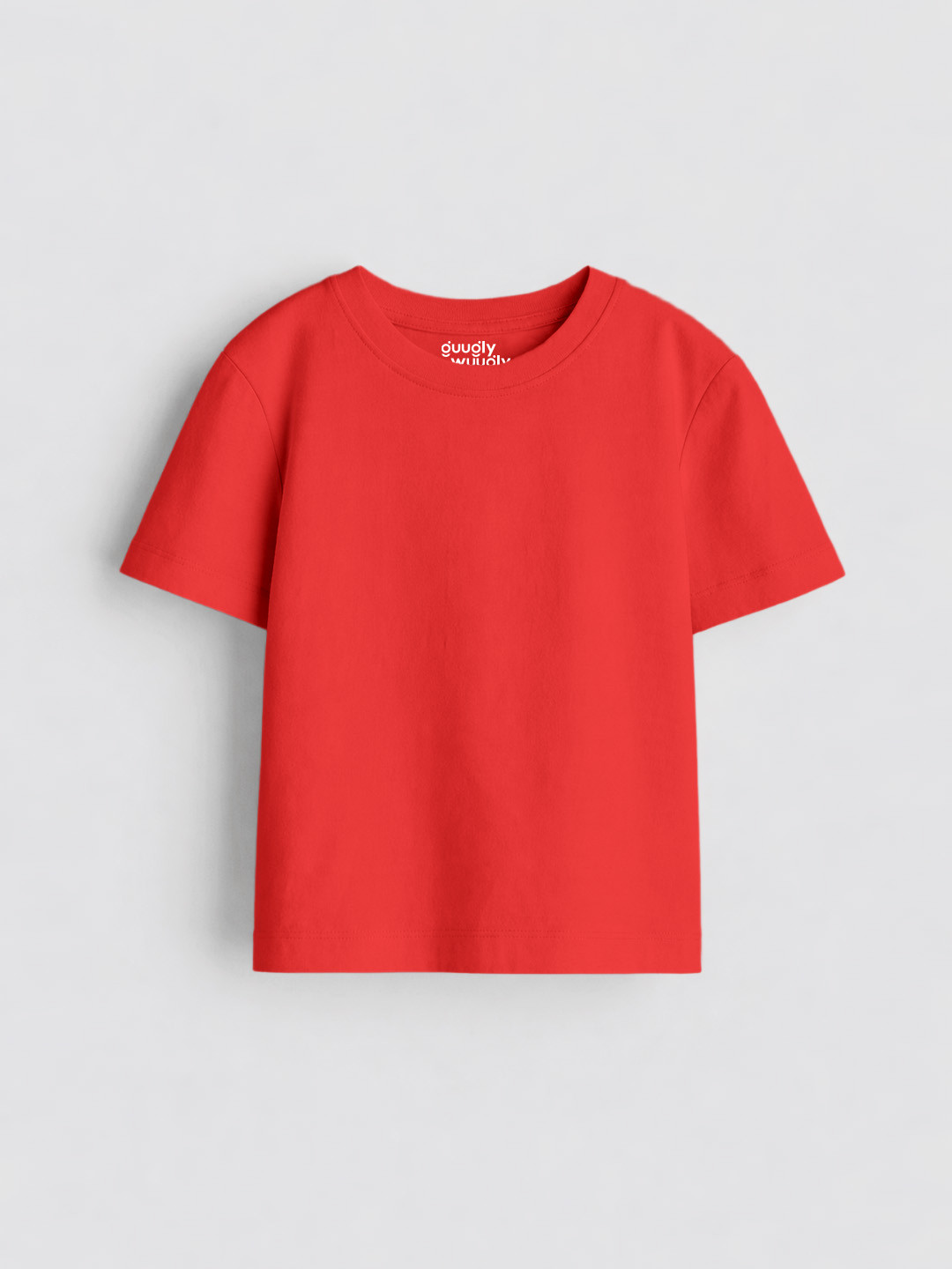 Guugly Wuugly Unisex Super Soft Combed Compact Cotton Red T-shirt