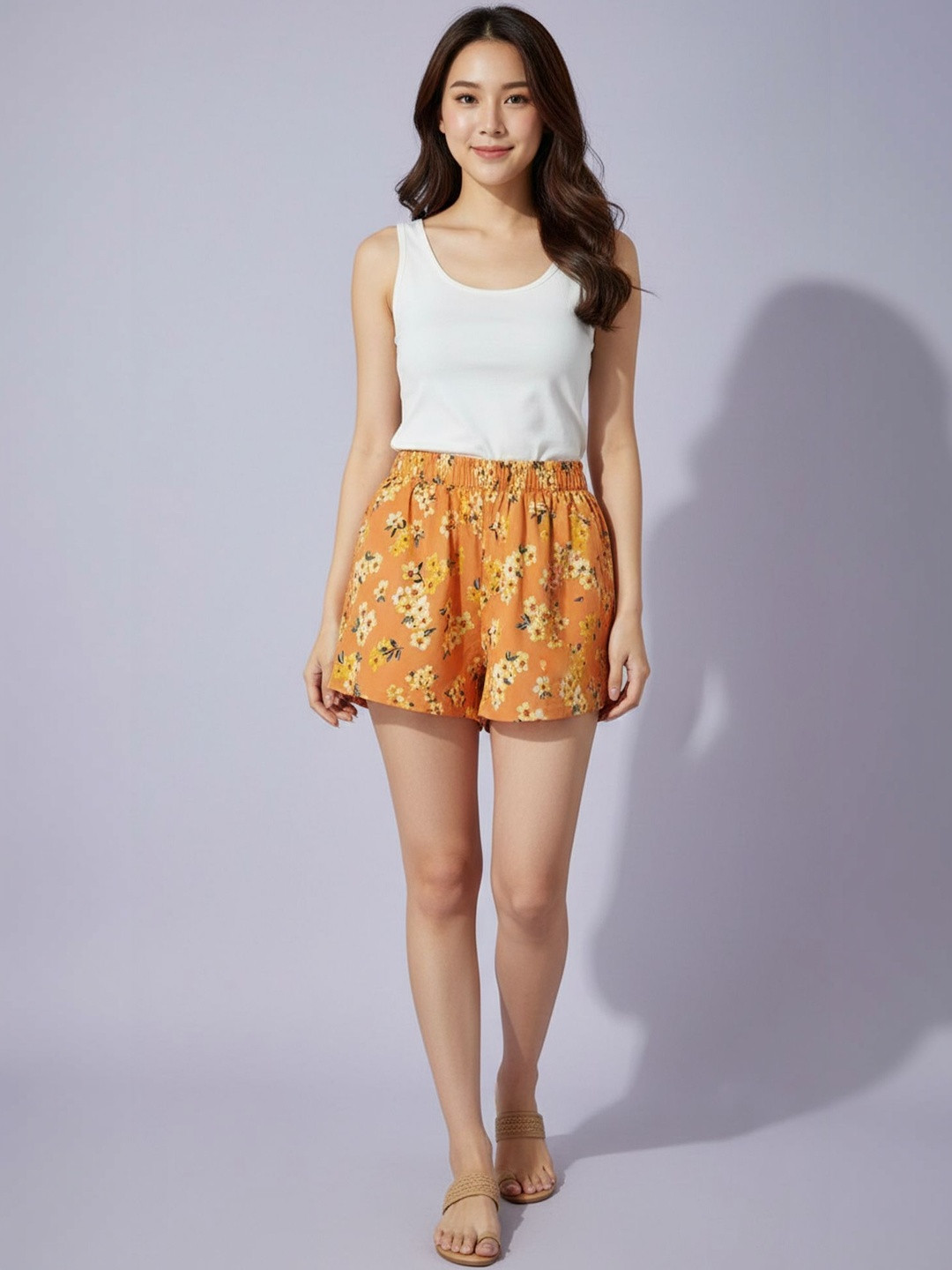 Parona Women Floral Printed Shorts
