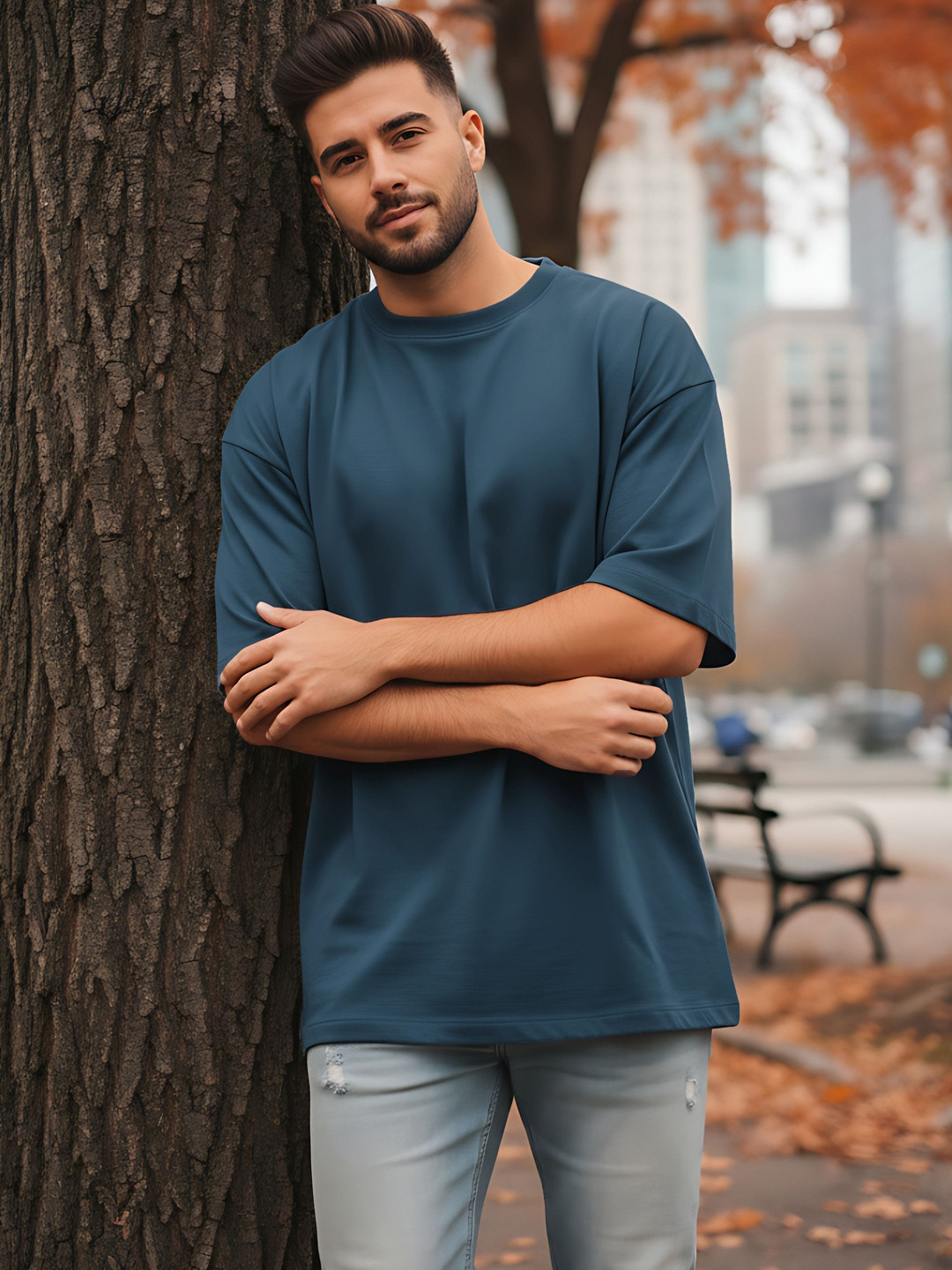 SYMBLANCE Men Brand Logo T-shirt