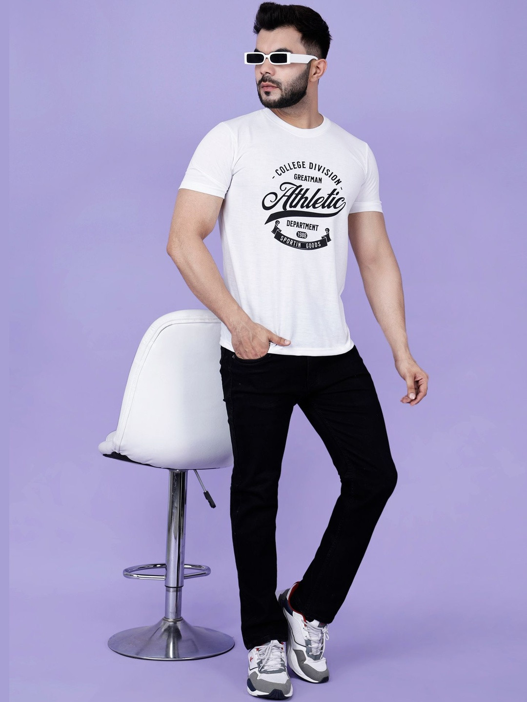 Mast & Harbour Men Printed Slim Fit T-shirt