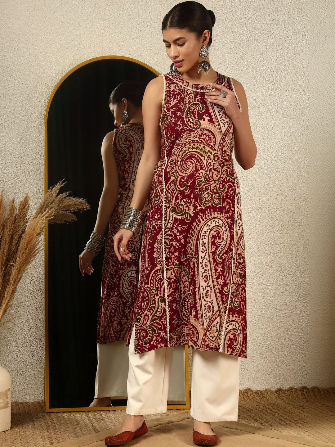 SINGNI Floral Printed Kurta