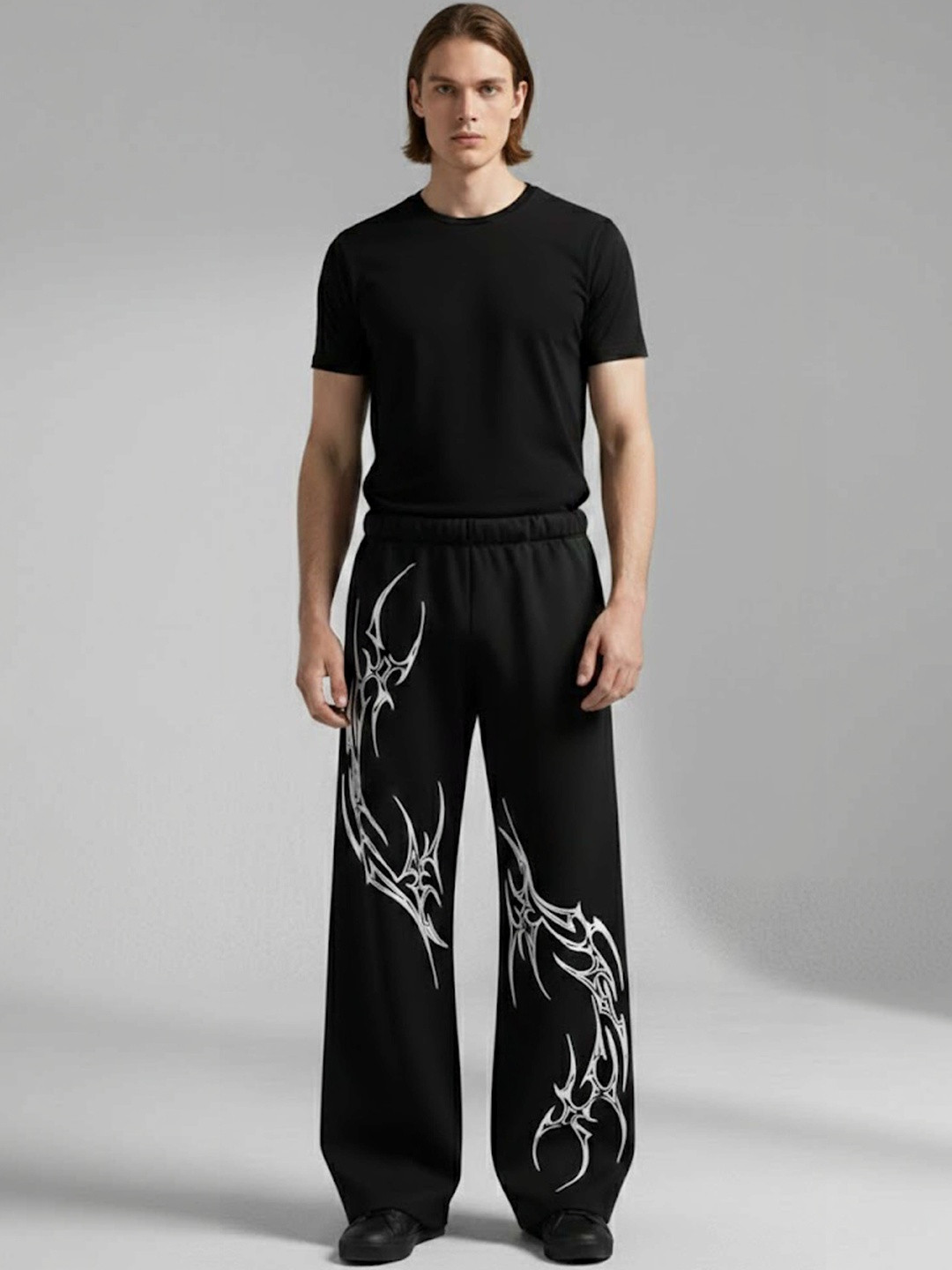 Vance Men Printed Easy Wash No Fly Trousers