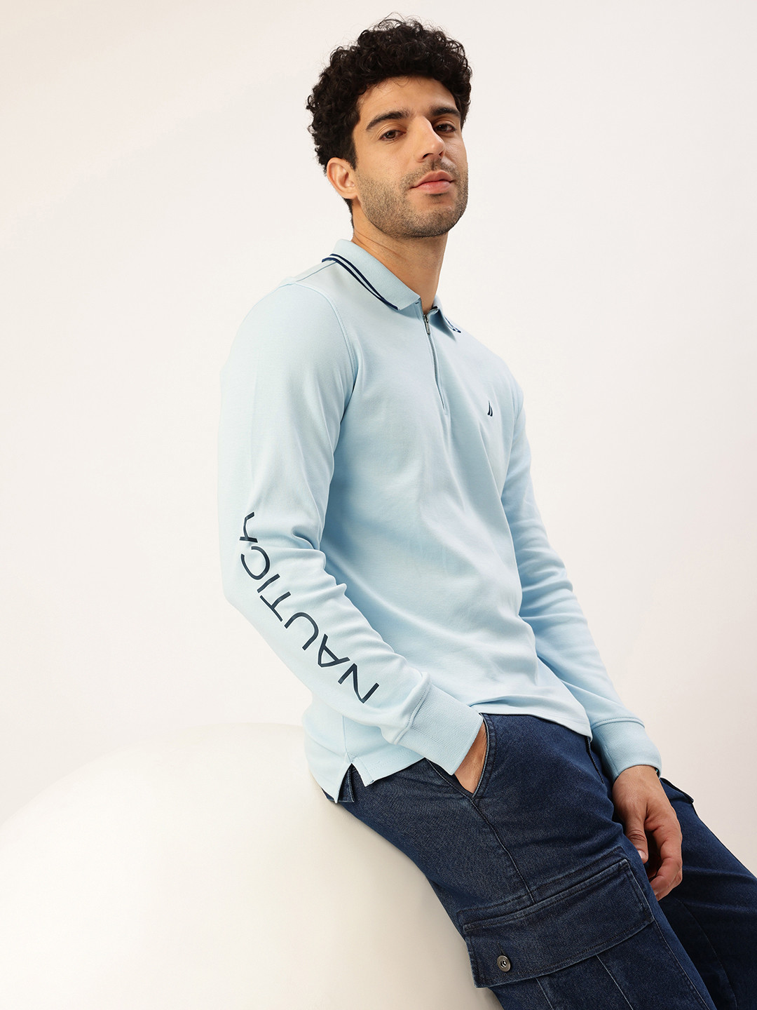 Nautica Men Premium Cotton Regular Fit Polo T-shirt