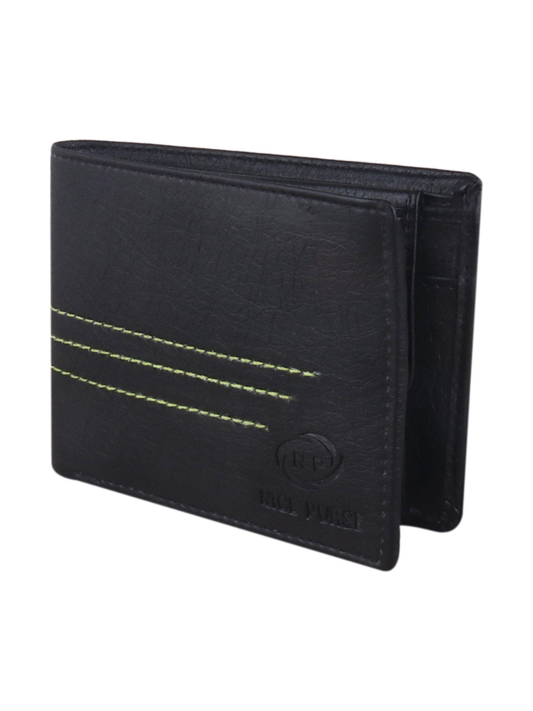 NICE PURSE Men Textured Leather Two Fold Wallet